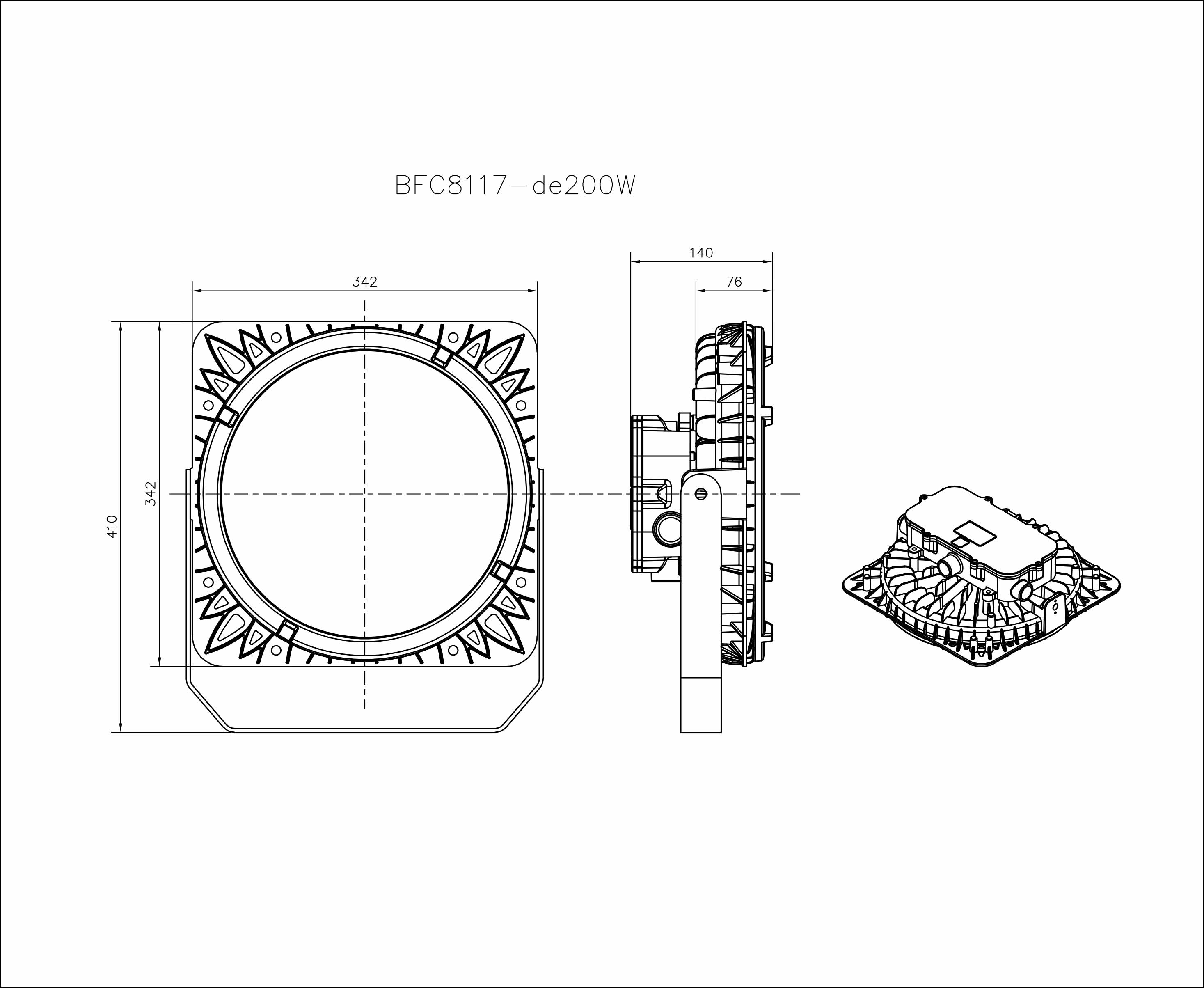 BFC8117LED防爆泛光灯外形图片